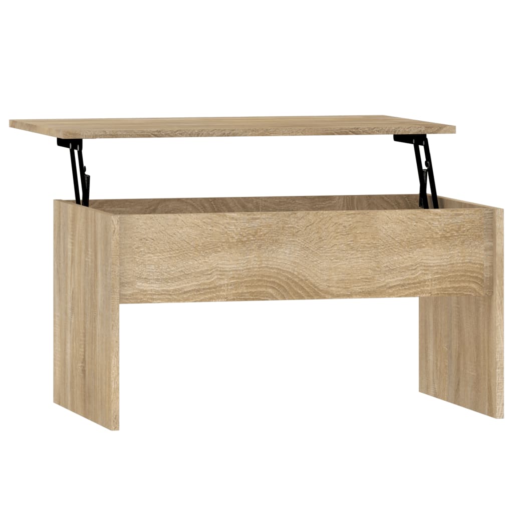 Table basse chêne sonoma 80x50,5x41,5 cm bois d'ingénierie