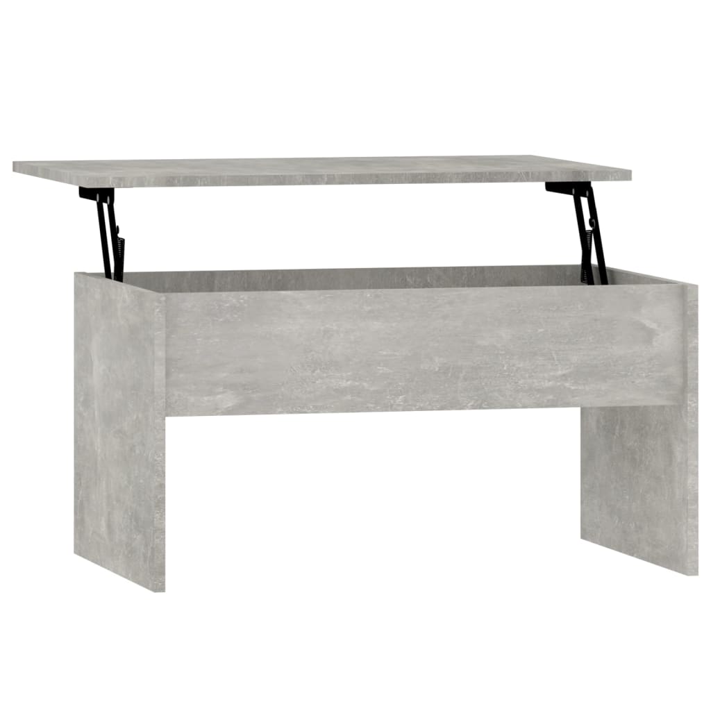 Table basse gris béton 80x50,5x41,5 cm bois d'ingénierie