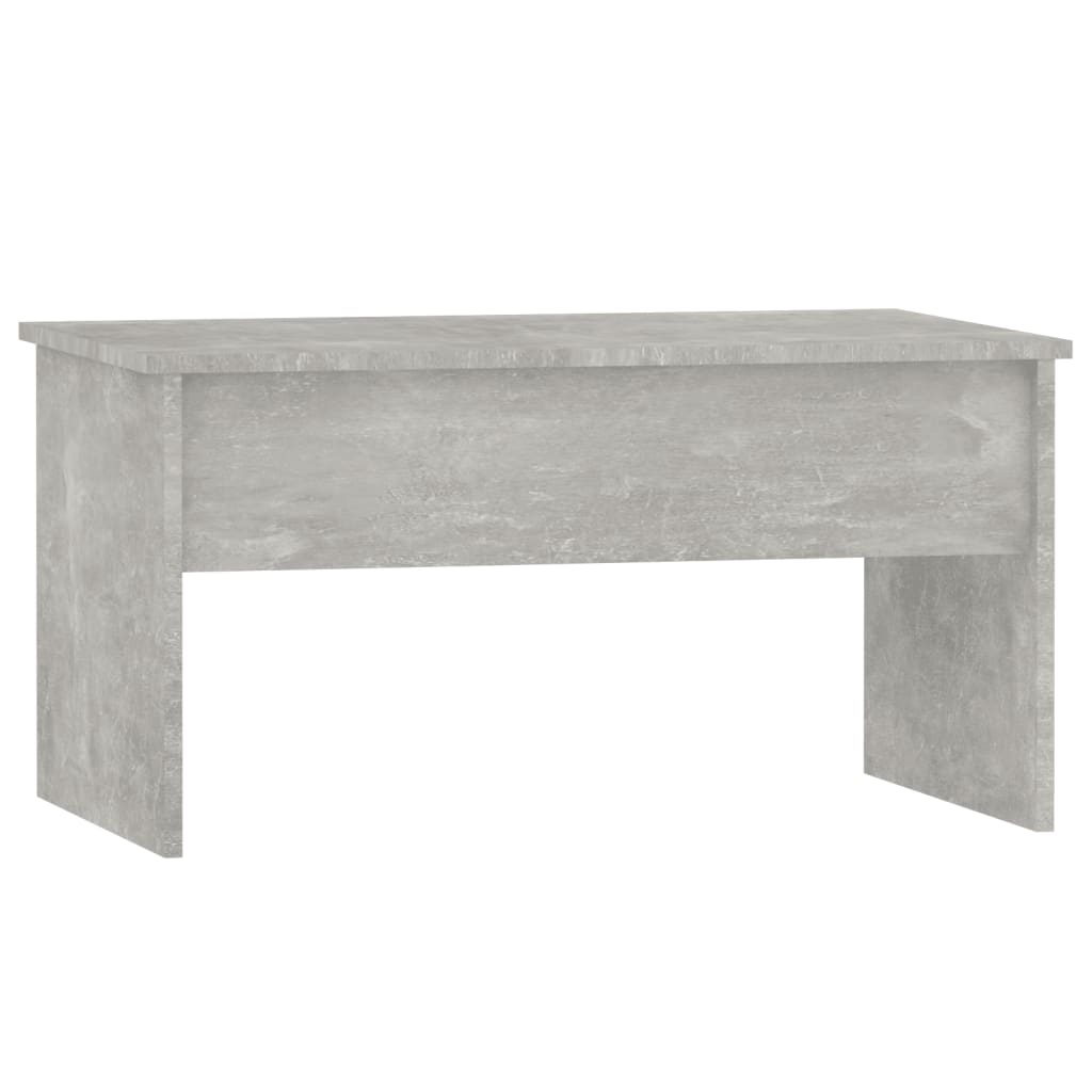 Table basse gris béton 80x50,5x41,5 cm bois d'ingénierie