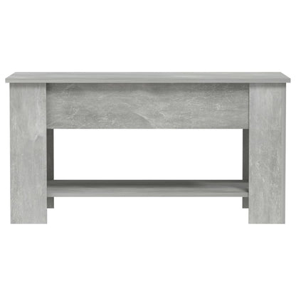 Table basse gris béton 101x49x52 cm bois d'ingénierie