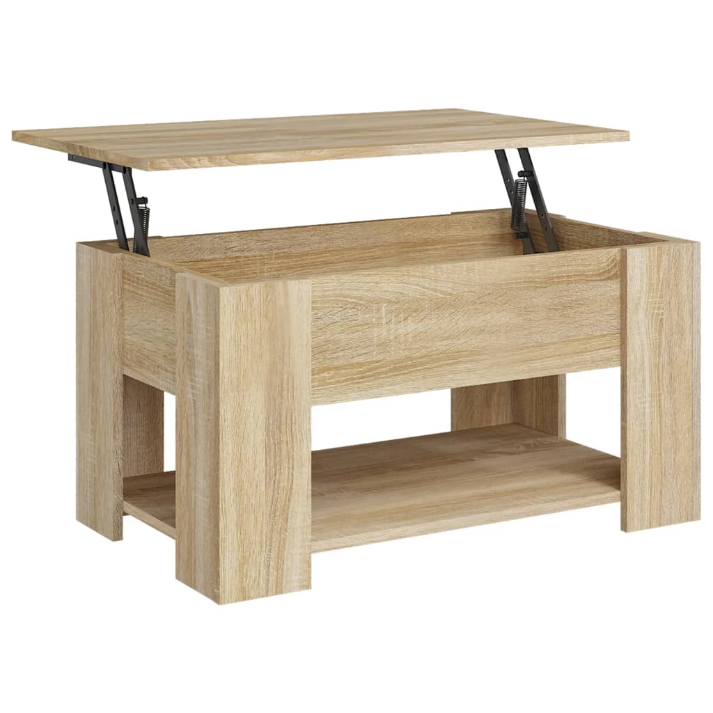 Table basse chêne sonoma 79x49x41 cm bois d'ingénierie