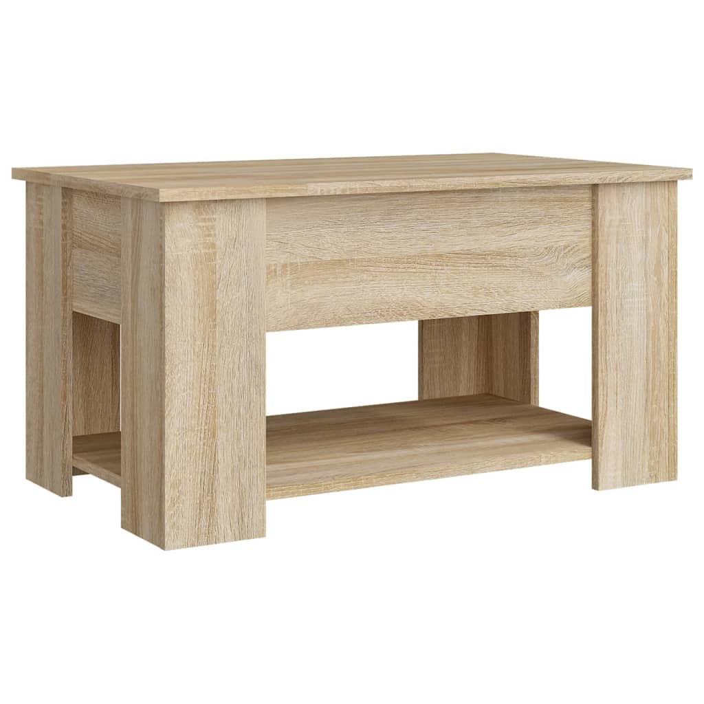 Table basse chêne sonoma 79x49x41 cm bois d'ingénierie