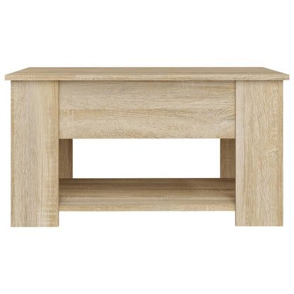 Table basse chêne sonoma 79x49x41 cm bois d'ingénierie