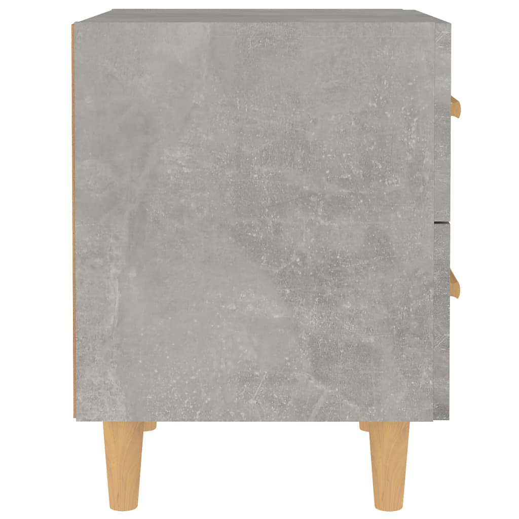 Tables de chevet 2 pcs Gris béton 40x35x47,5 cm