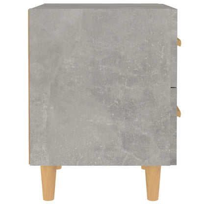 Tables de chevet 2 pcs Gris béton 40x35x47,5 cm