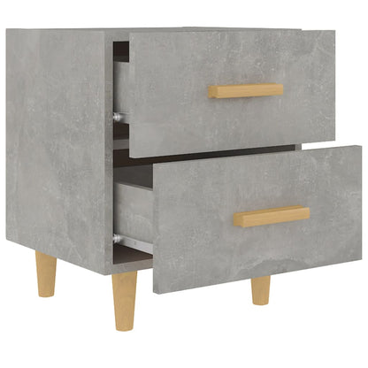 Tables de chevet 2 pcs Gris béton 40x35x47,5 cm