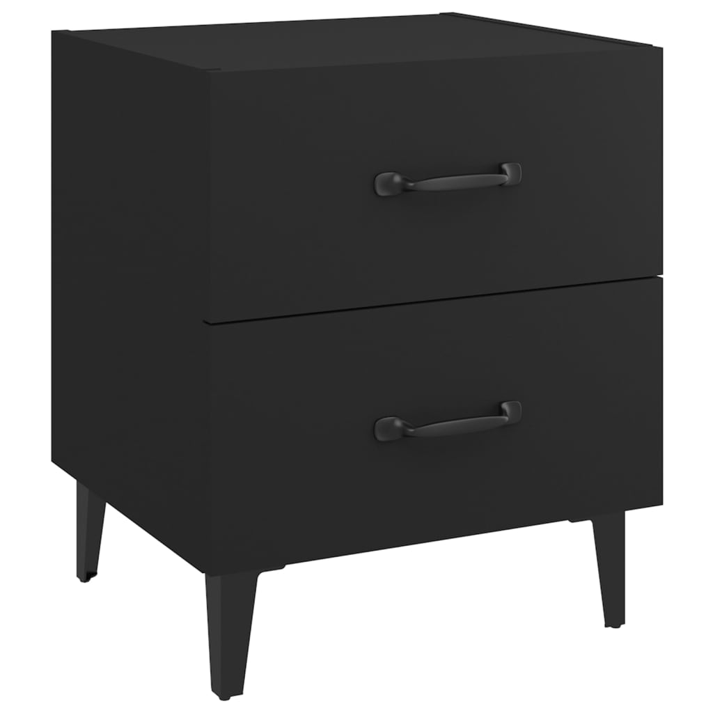 Tables de chevet 2 pcs Noir 40x35x47,5 cm