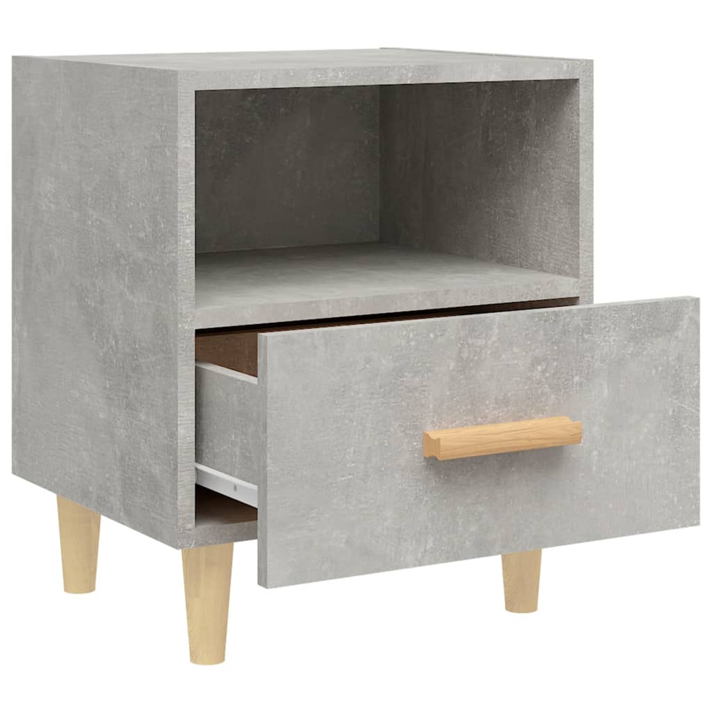 Tables de chevet 2 pcs Gris béton 40x35x47 cm