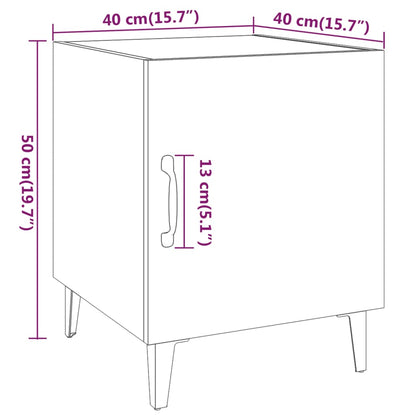 Tables de chevet 2 pcs Gris béton Bois d'ingénierie