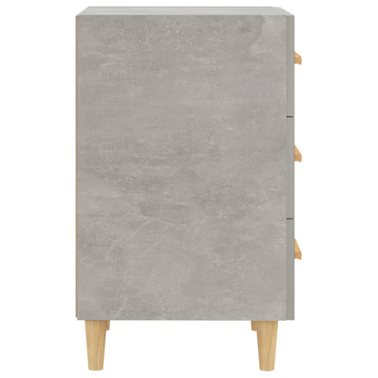 Table de chevet gris béton 40x40x66 cm bois d'ingénierie