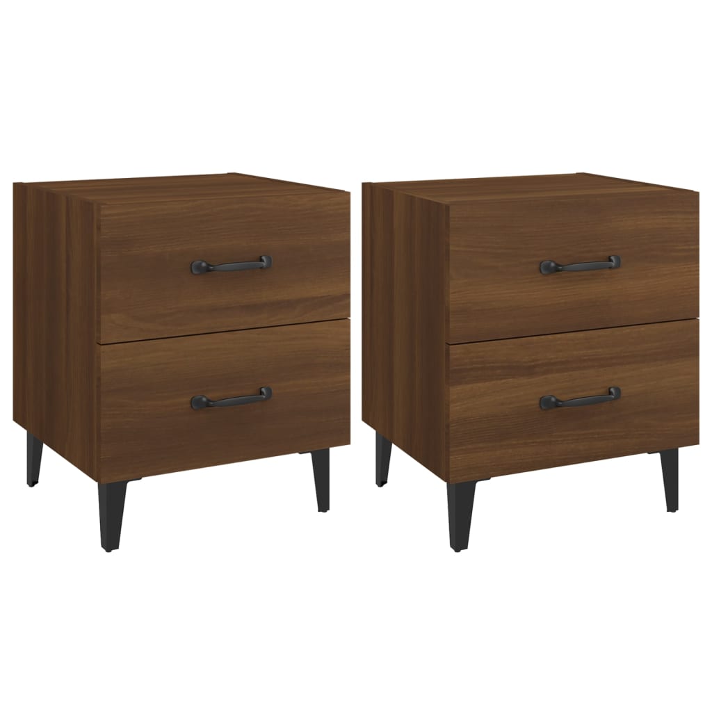 Tables de chevet 2 pcs Chêne marron 40x35x47,5 cm