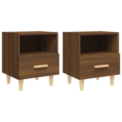 Tables de chevet 2 pcs Chêne marron 40x35x47 cm