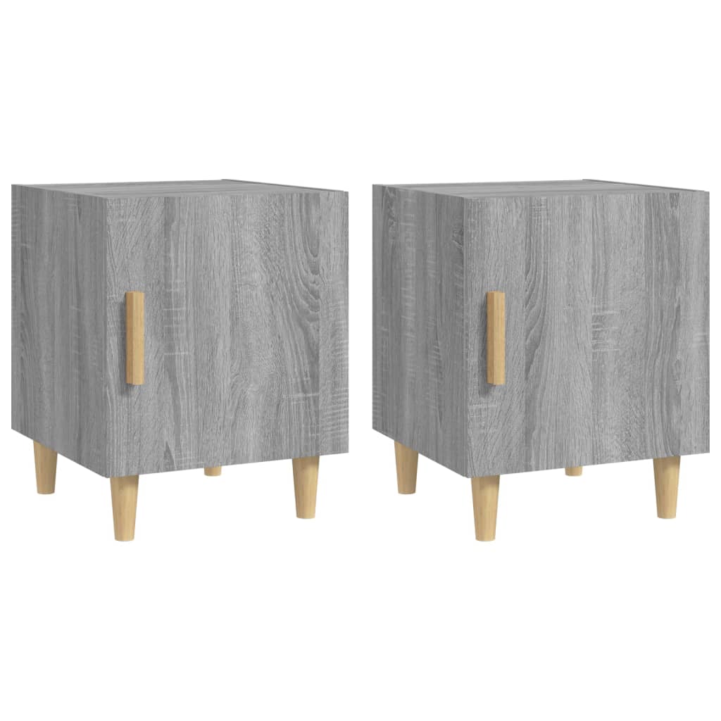 Tables de chevet 2 pcs Sonoma gris Bois d'ingénierie