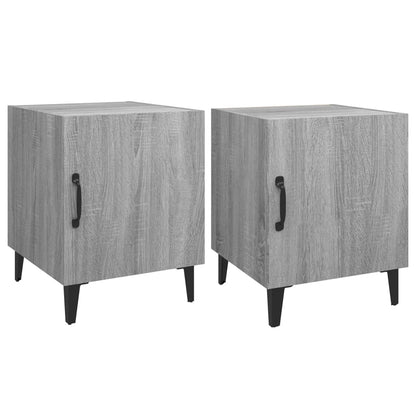 Tables de chevet 2 pcs Sonoma gris Bois d'ingénierie