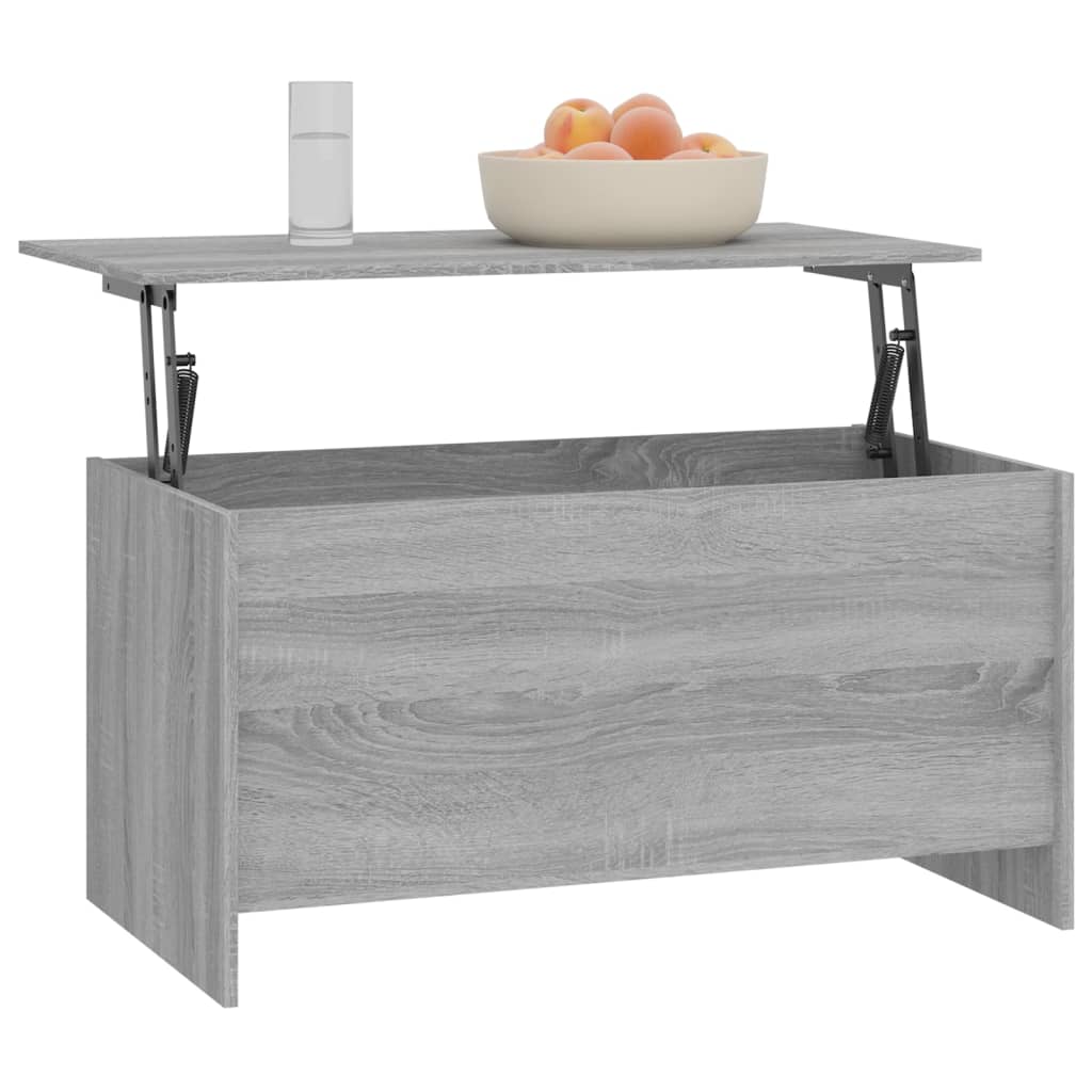 Table basse sonoma gris 102x55,5x52,5 cm bois d'ingénierie