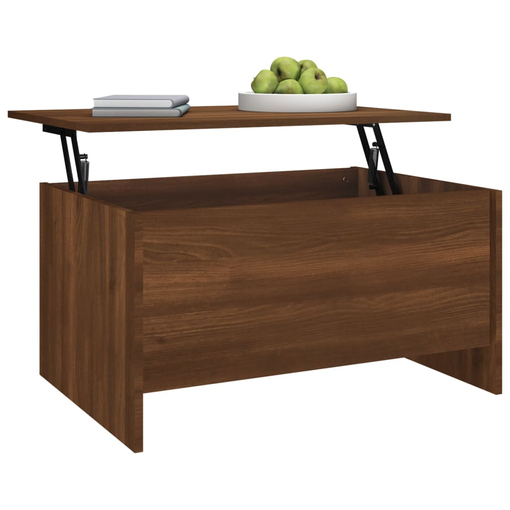 Table basse Chêne marron 80x55,5x41,5 cm Bois d'ingénierie