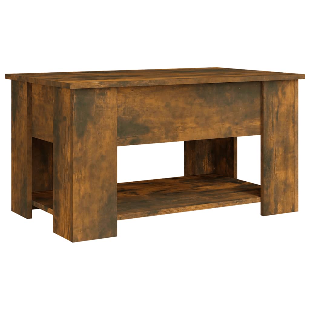 Table basse Chêne fumé 79x49x41 cm Bois d'ingénierie