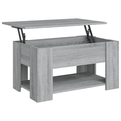 Table basse Sonoma gris 79x49x41 cm Bois d'ingénierie