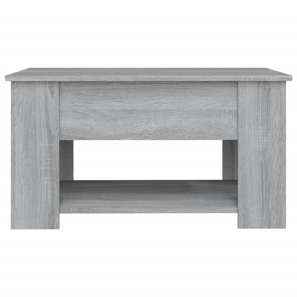 Table basse Sonoma gris 79x49x41 cm Bois d'ingénierie