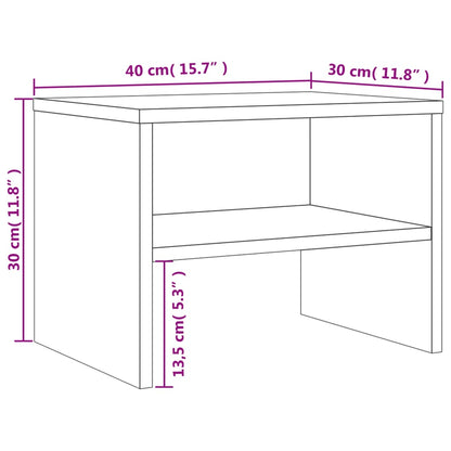 Table de chevet Sonoma gris 40x30x30 cm Bois d'ingénierie