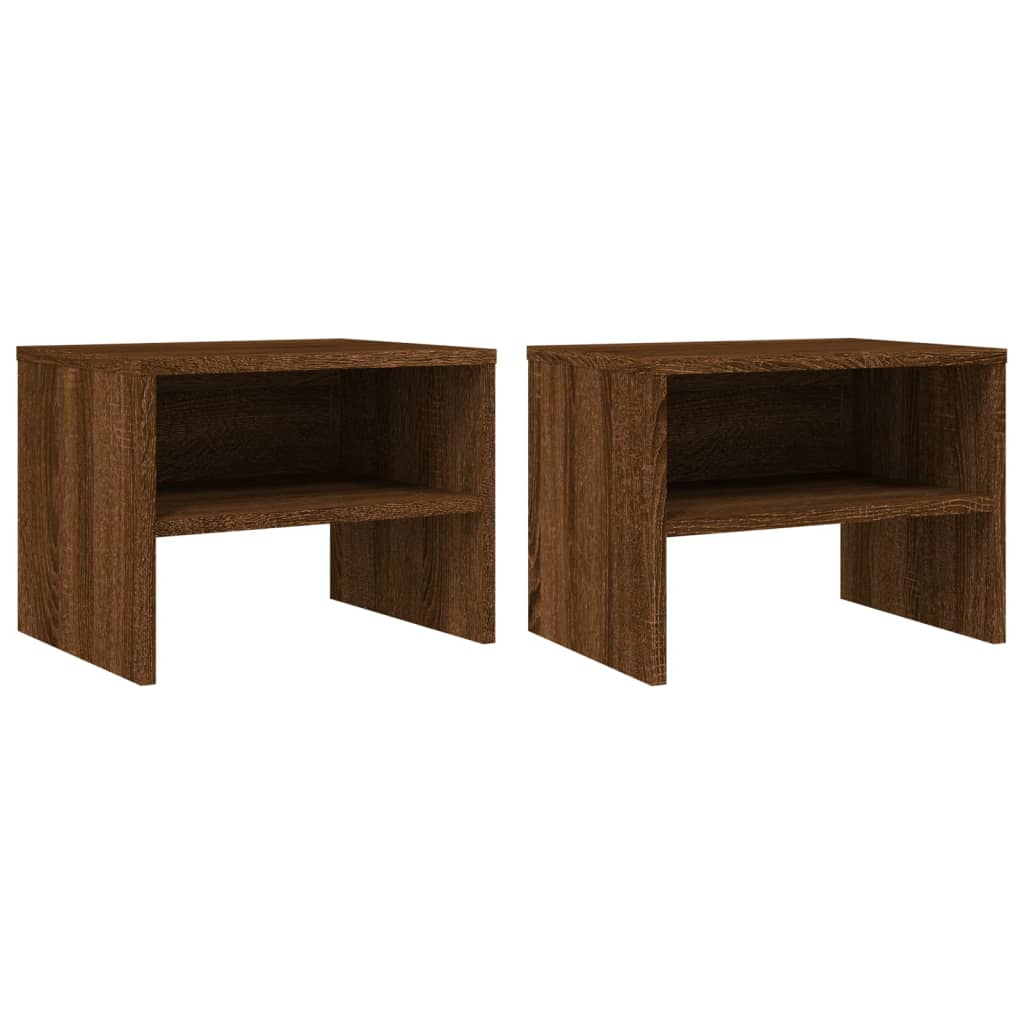 Tables de chevet 2pcs Chêne marron 40x30x30cm Bois d'ingénierie