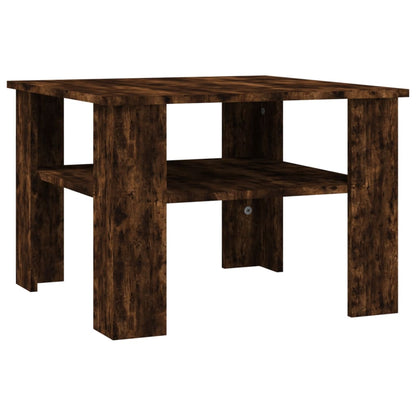 Table basse Chêne fumé 60x60x42 cm Bois d'ingénierie