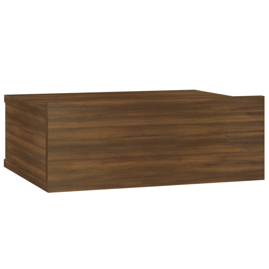 Table de chevet flottante Chêne marron 40x30x15 cm