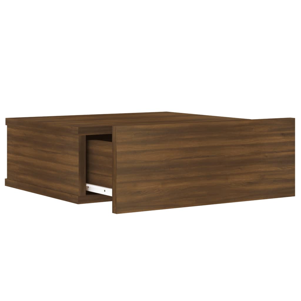 Tables de chevet flottantes 2 pcs Chêne marron 40x30x15 cm