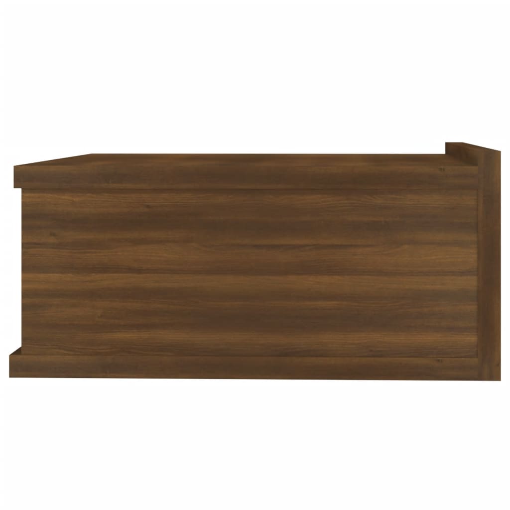 Tables de chevet flottantes 2 pcs Chêne marron 40x30x15 cm