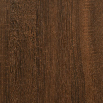 Table de chevet flottante Chêne marron Bois d’ingénierie