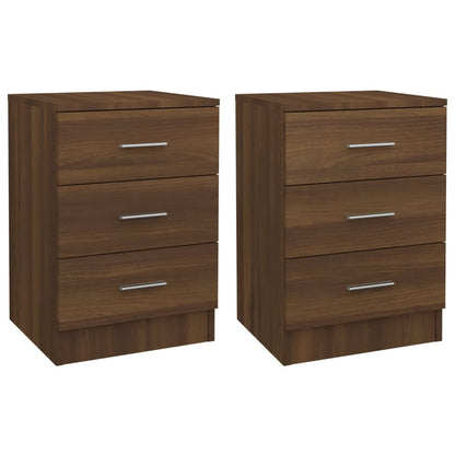 Tables de chevet 2pcs Chêne marron 38x35x56cm Bois d'ingénierie