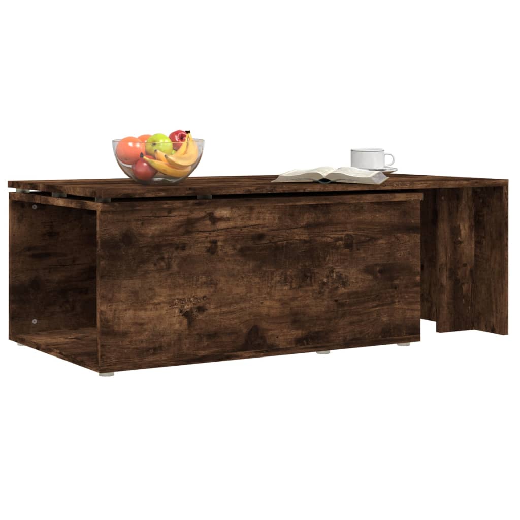 Table basse Chêne fumé 150x50x35 cm Bois d'ingénierie