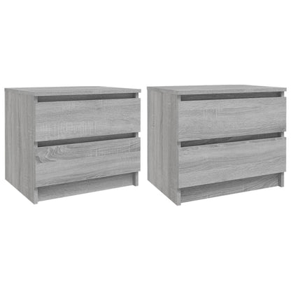 Tables de chevet 2 pcs Sonoma gris 50x39x43,5cm Bois ingénierie