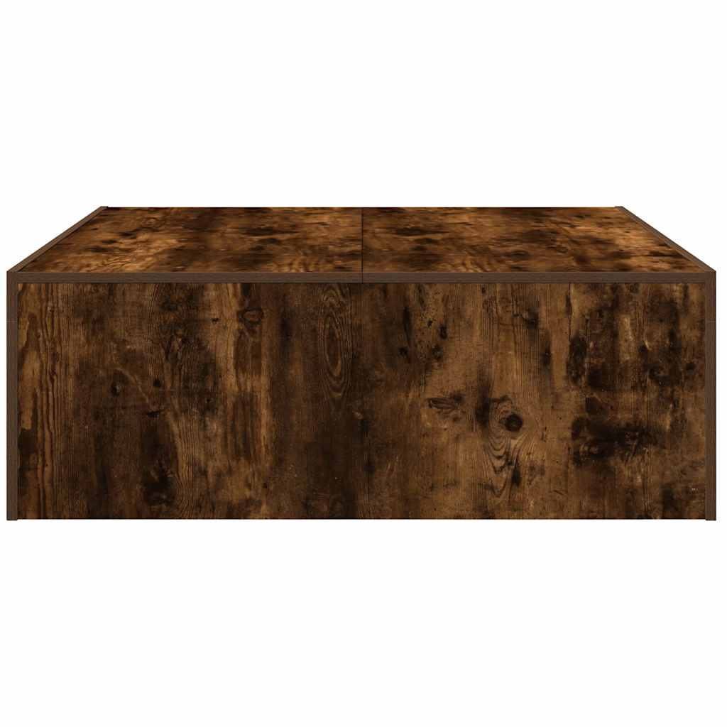 Table basse Chêne fumé 100x100x35 cm Bois d'ingénierie