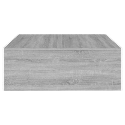 Table basse Sonoma gris 100x100x35 cm Bois d'ingénierie