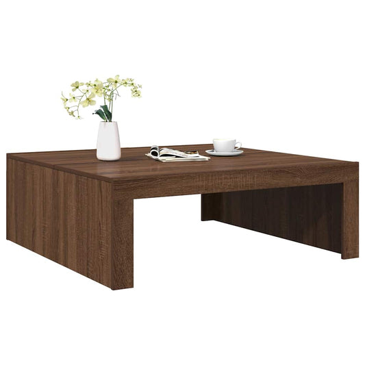 Table basse Chêne marron 100x100x35 cm Bois d'ingénierie