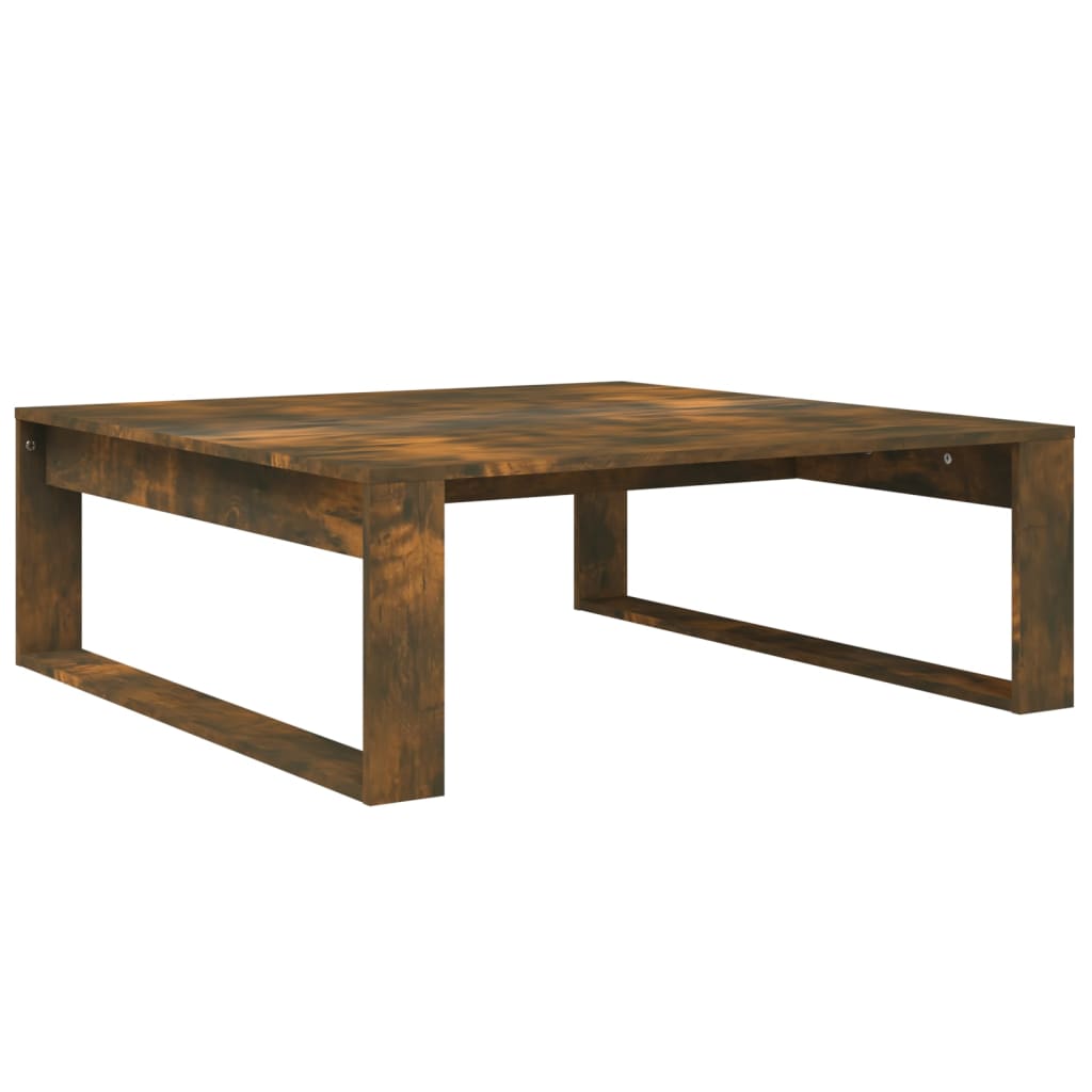 Table basse Chêne fumé 100x100x35 cm Bois d'ingénierie