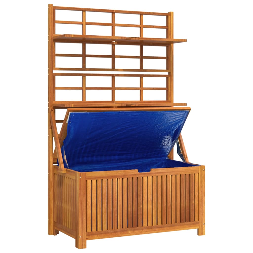 Boîte de rangement avec treillis 99x50x160 cm Acacia massif