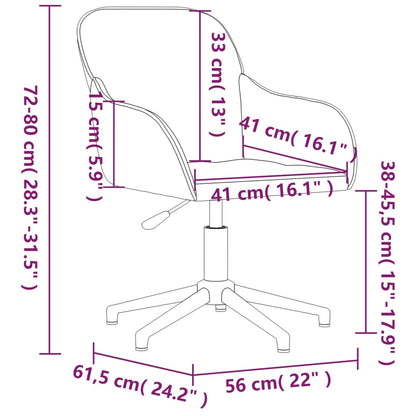 Chaises pivotantes à manger lot de 2 Gris clair Velours