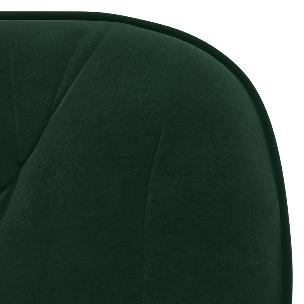 Chaises pivotantes à manger lot de 2 Vert foncé Velours