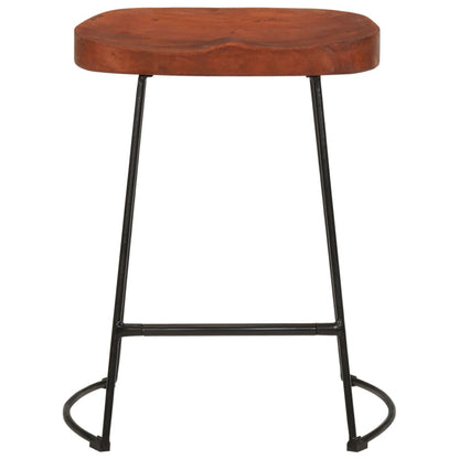 Tabourets de bar Gavin lot de 2 45x38x53cm bois massif manguier