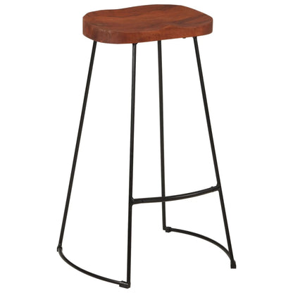 Tabourets de bar Gavin lot de 2 50x40x78cm bois massif manguier