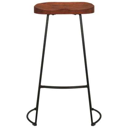 Tabourets de bar Gavin lot de 2 50x40x78cm bois massif manguier