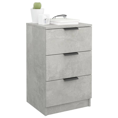 Tables de chevet 2 pcs Gris béton 40x36x65 cm