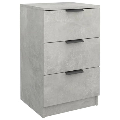 Tables de chevet 2 pcs Gris béton 40x36x65 cm