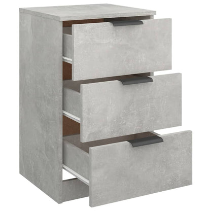 Tables de chevet 2 pcs Gris béton 40x36x65 cm