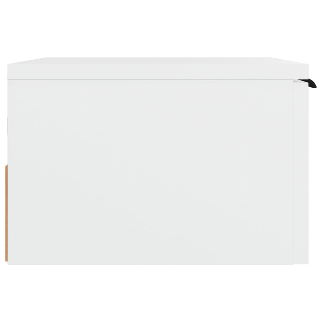 Tables de chevet murales 2 pcs blanc 34x30x20 cm