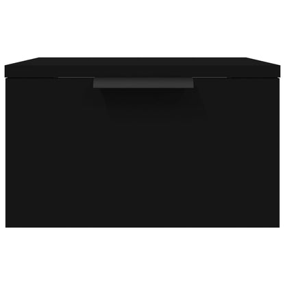 Tables de chevet murales 2 pcs noir 34x30x20 cm