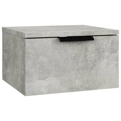 Table de chevet murale Gris béton 34x30x20 cm