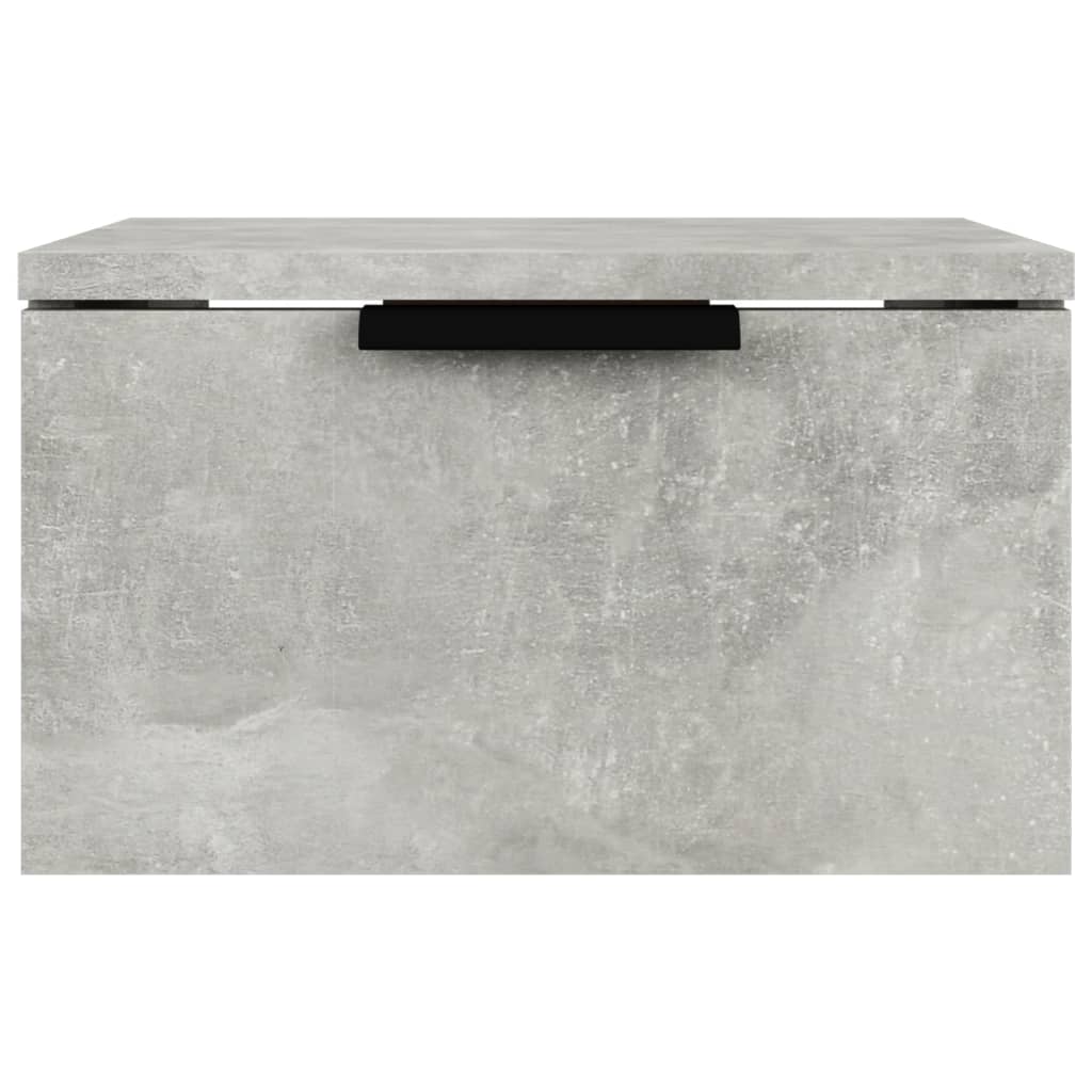 Table de chevet murale Gris béton 34x30x20 cm